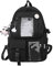PORRASSO Ragazze Borsa da Scuola Carino Zaino Adolescente Zainetto Nylon Daypack Alunno Zaini per Scuola Viaggio Nero