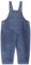 CAMILIFE Bebè Bimbi Bimbe Salopette in Velluto a Coste Dungarees Pantaloni a Coste Pantaloni Harem Vintage Retro - Retro Blu Taglia 104