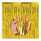 CC wonderland zone 2 Stück Gold Lametta Vorhänge - Metallische Folienvorhänge (1m x 2m) Tinsel Curtain für Party Deko