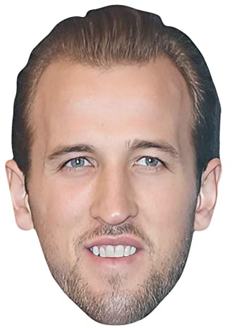 STAR CUTOUTS CM233 Harry Kane Cardboard Face Mask With Tabs & Elastic - Great Talking Point, LIFESIZE