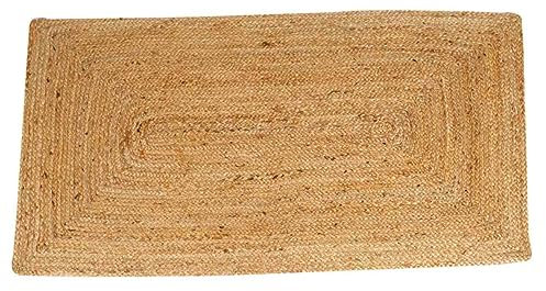 Casa Moro Jute Teppich Esha Natur 80 x 120 cm rechteckig | Teppich-Läufer Beige im Boho-Style aus Naturfaser Jute handgeflochten | Boho Chic Wohn-Teppich Wohn-Deko | MA6007