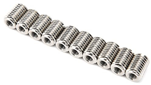 m10 to m5 reducer,Gewindeadapter M5 M10,Gewindesicherungseinsätze,10 Stück Einsatzmutter-Reduzierer Standard-Gewindeschlitz-Reparaturwerkzeug Edelstahl-Hülsenkomponenten