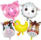 Tier Folienballon Set, 5 PCS Bauernhoftier Luftballons, Ballon Tiere, Bauernhof Geburtstag Deko, Bauernhof Tier Partydekorationen, Luftballons für Kindergeburtstag