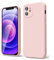 oakxco für iPhone 12 Mini Hülle Silikon Case mit Kameraschutz, Ultra Dünn Bunt Handyhülle Mädchen, Einfarbig Handy Hülle Slim Schutzhülle, Matt TPU Weich Gummi Glatt Silikonhülle Bumper, Rosa Pink