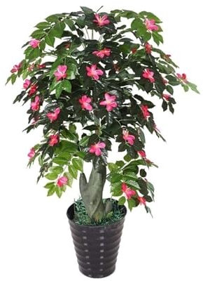 Artificial Trees 170cm Azalea Artificial Tree Bonsai Interior Decoration Fake Flowers Plants Plastic Fake Tree Fake Plants Greenery Artificial Plant