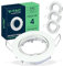 V-TAC 4x Portafaretto LED da Incasso Orientabile in Allumimnio per Faretto GU10-4 Pezzi - Sezione Incasso 74 mm - Cornice Rotonda da Lampadina per Cartongesso, Legno, Mensole, Casa - Ø82 x 25mm