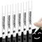 6 Pcs White Marker Pen, White Permanent Marker Pen, White Acrylic Pen, White Acrylic Pen, Fine Tip white pen, Waterproof and Quick Drying Fabric Pens Permanent for Paper Stones Wood Metal Tire Pen