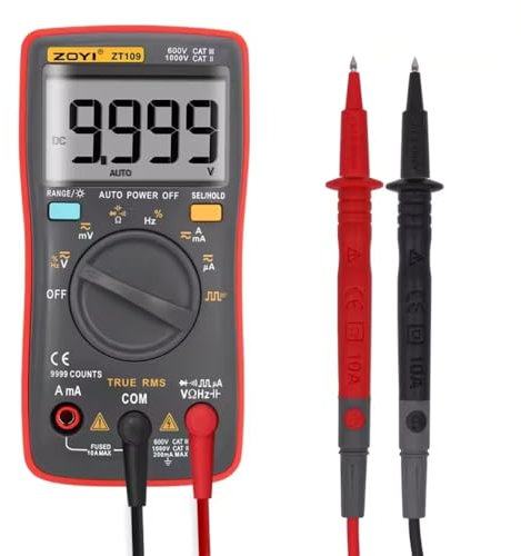 Zoyi ZT-109 Digital Multimetro 9999 Gamma automatica Tester elettrico CC Tensione misuratore CC/CA Voltmetro del condensatore