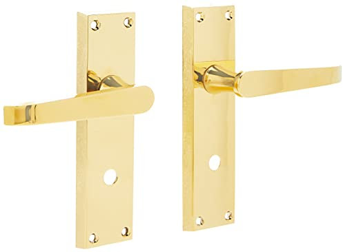 Carlisle CBV30WC Laiton poli contract victorien sur plaque arrière de salle de bain 155 mm x 40 mm