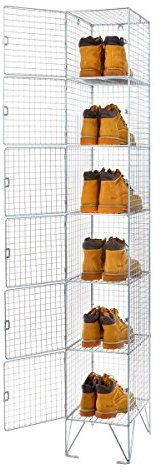 Seco 6 Door Wire Mesh Locker with 6 Compartments - Zinc Plate Finish