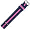 MARBURGER Uhrenarmband 18mm Textil Blau Pink - Werkzeug Montage Set 9511844000120