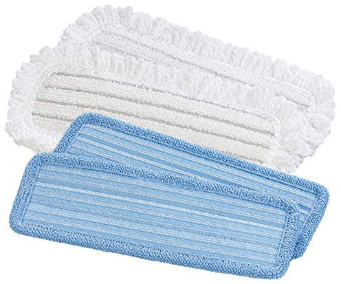 Sichler Haushaltsgeräte Zubehör zu Fliesen Poliermaschine: 4er-Set Ersatz-Wischpads für Akku-Fußboden-Poliermaschine FPM-900 (Boden-Poliermaschine für Haushalt, Elektrischer Wischmop)