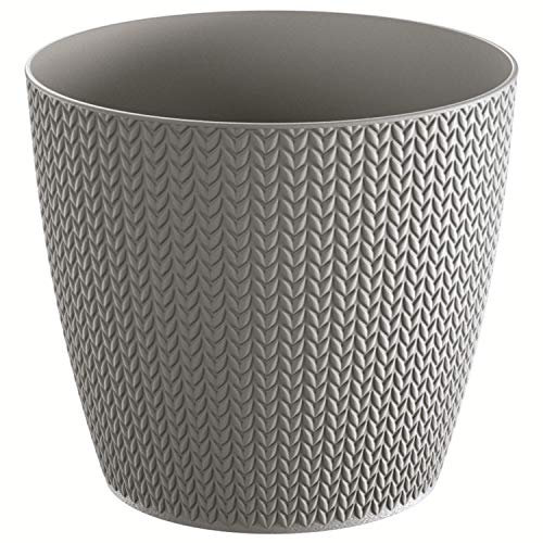Pot de fleurs en plastique 9L WHEATY 258x258x229 mm, Gris
