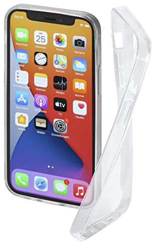 Hama Handyhülle für Apple iPhone 12 mini „Crystal Clear“ (durchsichtige iPhone 12 mini Hülle aus TPU, flexible Schutzhülle, Handyschutz mit Anti-Rutsch-Oberfläche) transparent
