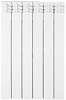 Fondital V666AM05406 Radiatore in alluminio pressofuso Exclusivo B3, 700 mm, 6 elementi, bianco