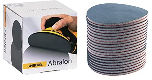 Mirka Abralon Schleifscheibe Polierscheibe Ø 150mm Klett 360 Körnung, 20/Pack, zum Schleifen und Polieren von Lack, Holz, Plastik
