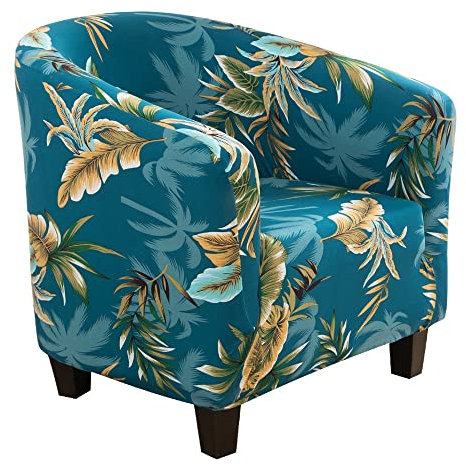 AQIGR Housse de Fauteuil Chesterfield Imprimé Floral Extensible 1 Place, Elégant Couverture de Fauteuil Cabriolet Antidérapant, Housse de Canapé avec Housse de Coussin (Color : #27)
