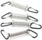 Zugfedern Edelstahl Spannfeder Sprungfedern, Sprungfeder für Zelt, Spiralfedern mit Doppelhaken, Zugfeder Sonnensegel, Befestigungs-Zubehör, Mit 8 Karabiner, für Strand, Camping, 4 Set