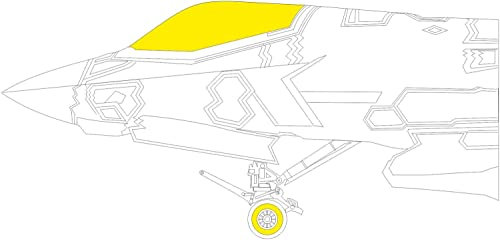 Edudo EDUEX901 1/48 T-Face Lockheed Martin F-35B Lightning 2 Autocollant de masque de peinture double face (pour Italeri) pour maquettes plastiques