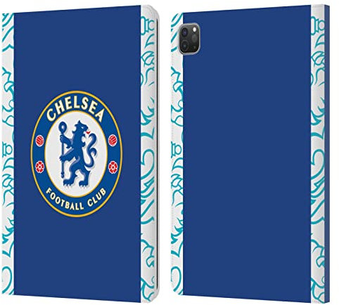 Head Case Designs Licenciado Oficialmente Chelsea Football Club Casa Equipaciones 2022/23 Carcasa de Cuero Tipo Libro Compatible con Apple iPad Pro 11 2020/2021 / 2022