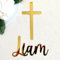 Personalisierte Tortendekoration zur Taufe Custom Name Charme & Kreuz Kommunion Cake Charm Topper Tortenaufsatz Babytaufe Erstkommunion Taufname Christening Konfirmation Kuchen Topper (Design 1)