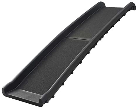 PETGARD Atlanta Large Hunderampe Einstiegshilfe Hundetreppe 155 x 40 x 14 cm Schwarz Kunststoff