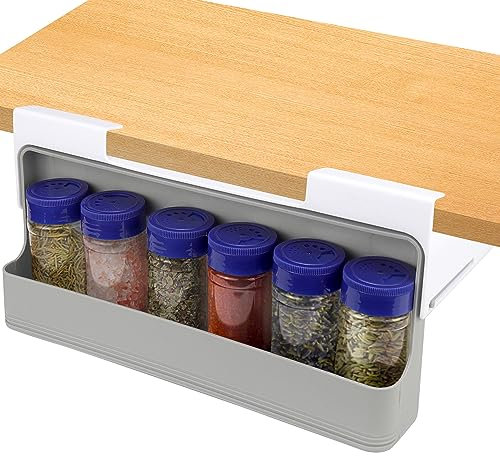 Porta Spezie Cassetto Portaspezie Estraibile con Cassetto 6 Spargicpezie per la Cucina Organizer Spezie Cucina (Gewurzregale)