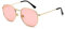 eiTurlutz Mode Polygon Sonnenbrille Damen Herren Verspiegelte Linse Leichte Unisex Brille（Gold/Rosa）