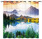 YUANZU Natur Vorhänge Landschaft Berg Wald See Dschungel Ösen Gardinen mit Blickdichte Vorhang Kälteschutz Blackout Curtain Wohnzimmer Schlafzimmer Verdunkelung Fenster, 2 Stück, H 220 x B 140 cm