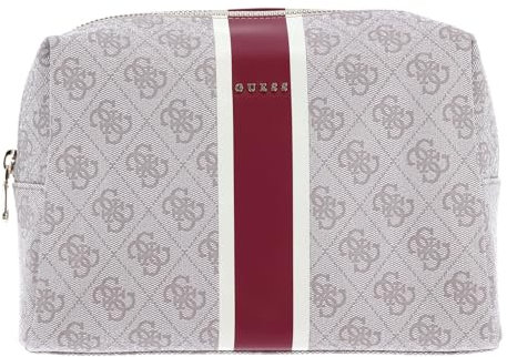 GUESS Large Top Zip Cosmetic Bag Dove Logo