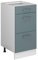 Vicco Unterschrank R-Line, Blau-Grau/Weiß, 40 cm mit Schubladen, ohne Arbeitsplatte