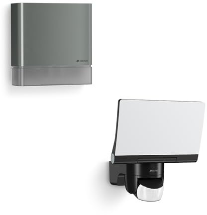 Steinel Bundle Bewegungsmelder is 180 Digi Anthrazit + LED-Strahler XLED Home 2 SC Schwarz, smarte Bluetooth Vernetzung und Steuerung per App