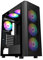 CiT Air Max Black Mid-Tower Airflow PC Gaming Case ATX with Mesh Front Panel & Tempered Glass Panel with 6 x 120mm ARGB Inner-Ring Fans & 6-Port Hub Included