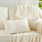 FDTERN 2er Set Beige Boho Dekorativ Kissenbezug 30x50 mit Diagonales Gestreiftes Muster Weich Kordsamt Kissenhülle Sofakissen Dekokissen Deko für Sofa Schlafzimmer Wohnzimmer