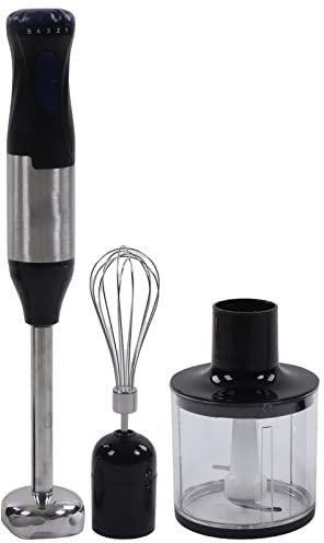 Combo de Licuadora Procesadora de Alimentos 4 en 1, Picadora Eléctrica de Alimentos, Picadora de Carne con Batidor de Huevos y Taza Medidora, Batidora Eléctrica de Mano para