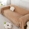 Bishilin Sofa Überzug Nordisch 180x300CM, Couchbezug Eckcouch 3 Sitzer Hellbraun mit Quasten 180x300CM Sofaüberwurf rutschfest Sofabezug Universal