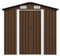 Abri de jardin marron 204 x 132 x 186 cm en acier 47029