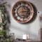 K&L Wall Art 46cm große Zahnrad Wanduhr industrielle Wohnzimmeruhr XXL Vintage Metalluhr bewegliche Zahnräder (Antike Kupfer- Goldoptik)