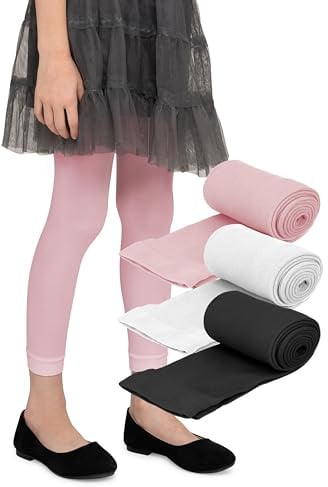 LORES Kinder-Leggings 7/8 Länge für Mädchen Modische, fußlose, stilvolle Hose für Kinder, Sport, Ballett, Yoga, Gymnastik, Hosen, Rock, Kleid Alice