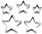 Cortador de galletas de estrella,Cortador de galletas en forma de estrella - Moldes para repostería de acero inoxidable | Juego de cortadores de galletas en forma de estrella de 5 piezas,