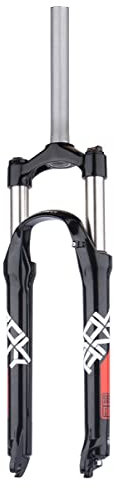 GZKDKZB Forcella Anteriore MTB Forcella di Sospensione per Bici 26/27,5/29 Pollici Forcella Anteriore per Mountain Bike in Lega di Alluminio Corsa 105 mm Blocco Manuale QR 9 mm Tubo Dritto