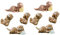 ibasenice 8-teiliges Set mit Mini-tierfiguren Realistische Miniatur-Otter für Zuhause Büro Café Dekoration Tischdekoration