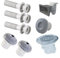 Kit pièces à sceller pour Piscine enterrée Liner 8m x 4m – Gris Clair