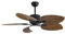 Ventilador de techo grande luz y mando Ø132 cm motor DC 5 aspas | Ventilador techo colonial estilo tropical diseño hoja de palma