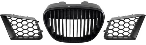 SQOFJGIGN Rejilla Radiador Parrilla Central Delantera sin Insignia para Seat para Ibiza para Cordoba Typ 6L 2002 2003 2004 2005 2006 2007 2008 2009 6L0853654 Rejilla Parachoques Delantero