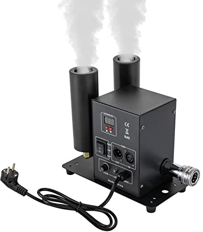 Co2 Jet Nebelmaschine 200W Professionelle Rauchmaschine und Nebelwerfer für Bühne Party Disco, DMX Effektgerät Dunstmaschine Bühnentechnik mit 6-8 m Sprühhöhe