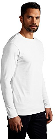 Premium Langarmshirt Herren, Weiß, XL