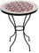 albena Marokko Galerie Maar Marokkanischer Mosaiktisch 60 cm rund (Maar: rot/Weiss) Marokkanischer Mosaiktisch | Orientalischer Tisch | Bistrotisch | Gartentisch | Haus & Garten