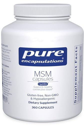 Pure Encapsulations MSM Capsules | Sulfur Supplement to Support Joints, Immune System, Connective Tissue, and Respiratory Health* | 360 Capsules