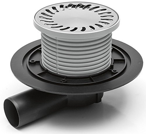 chudej Duschablauf Badablauf Edelstahlrost rund 137 mm DN 50 (381 C)